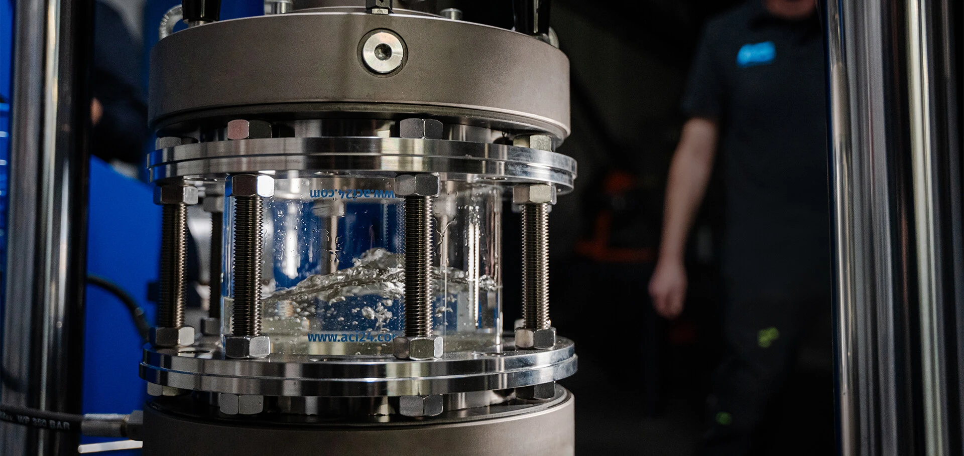 Prüfstand bei ACI Industriearmaturen GmbH