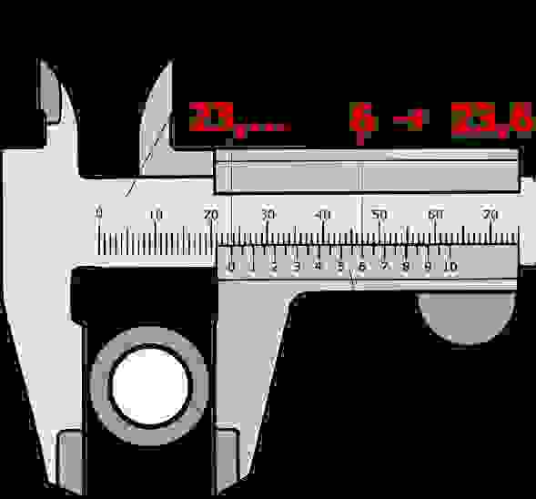 Manueller Messschieber mit Nonius