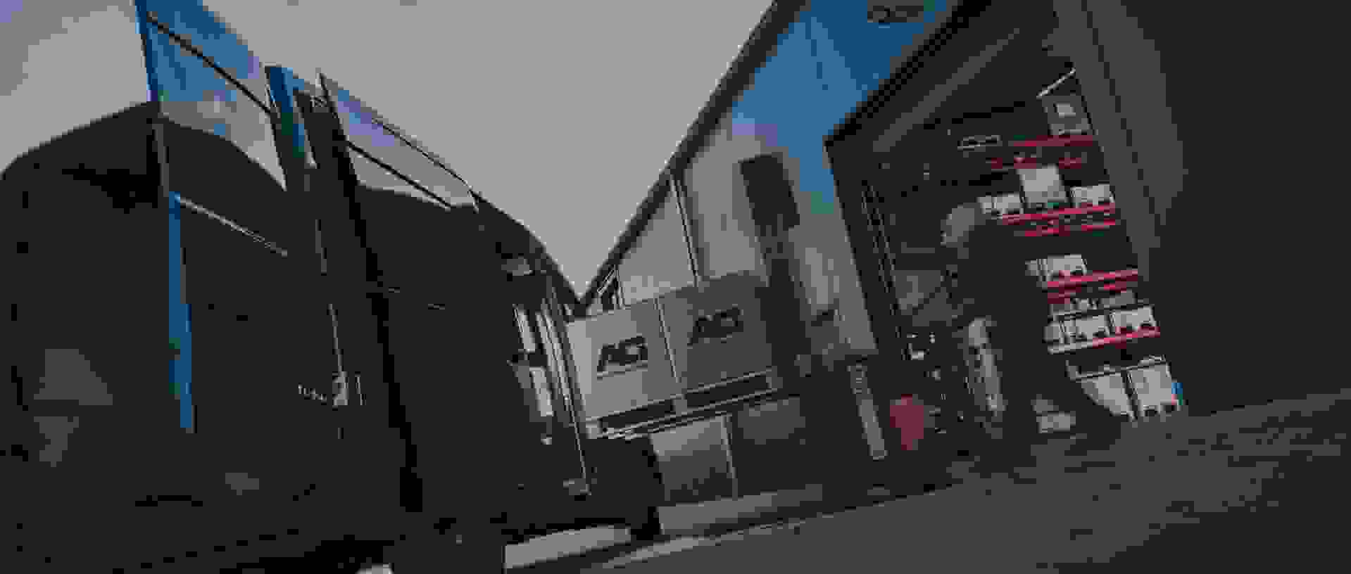 Loading a pallet into a Sprinter van