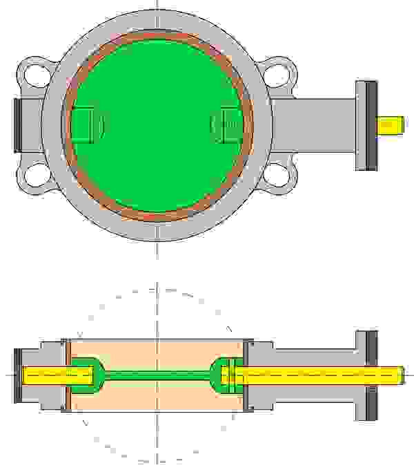 Butterfly valve, soft-sealing