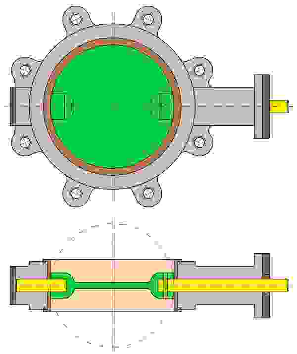 Butterfly valve, concentric, soft-sealing