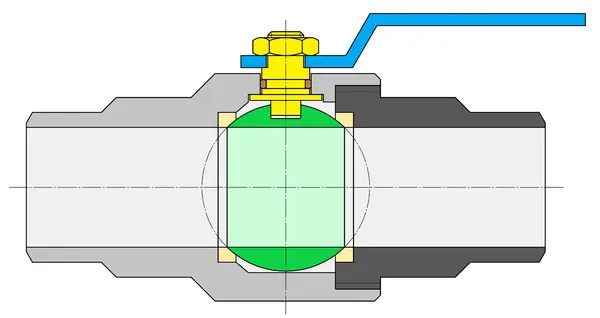 Ball valve with welding ends on both sides