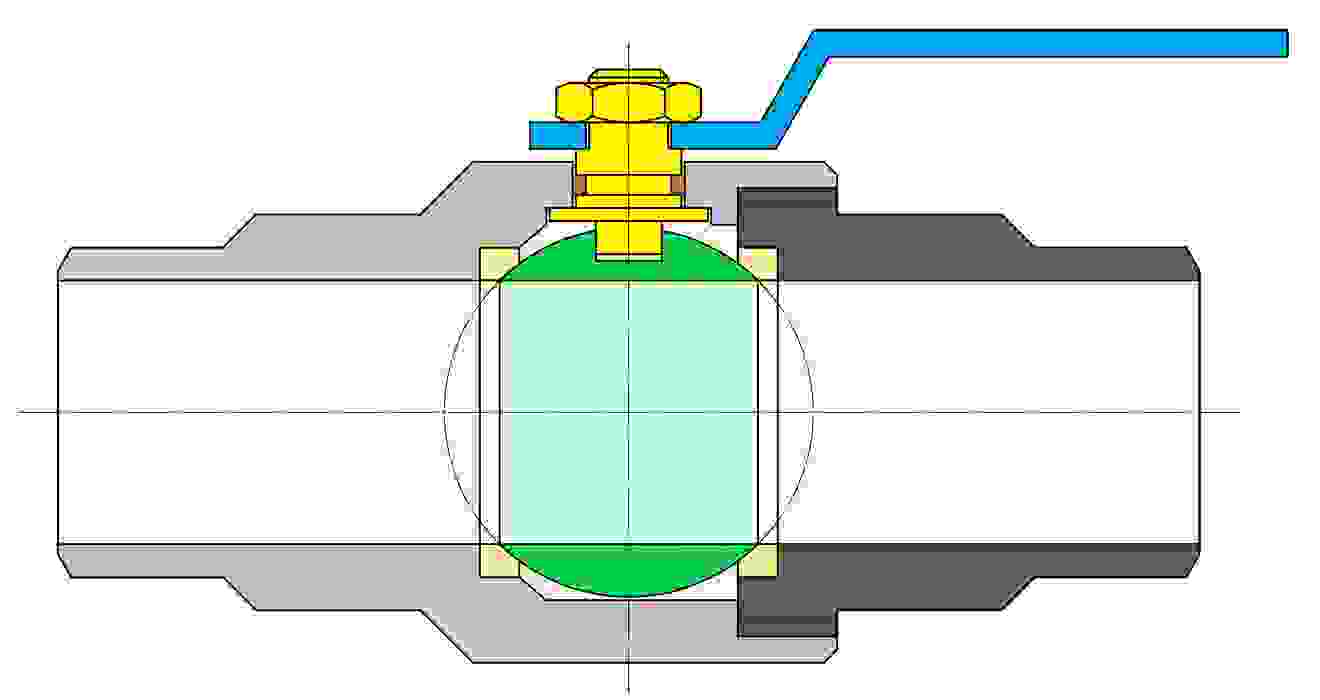 Ball valve with welding ends on both sides
