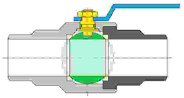 Ball valve with welding ends on both sides