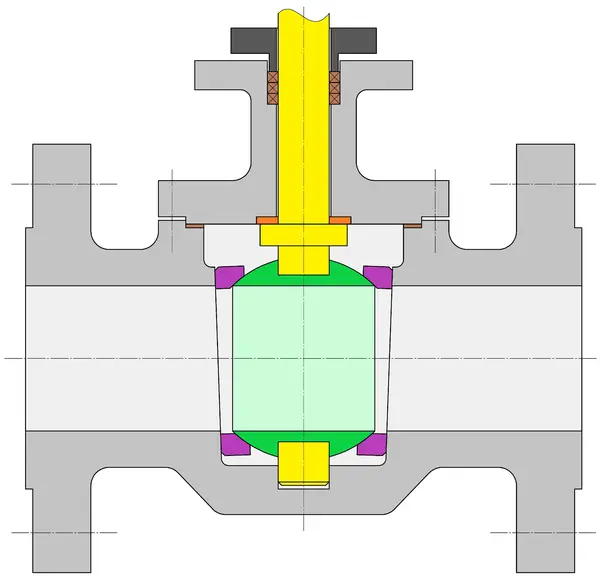 Ball valve - metal-sealed - plug-mounted - with top access