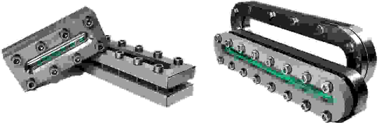 Typical longitudinal sight glasses as level indicators.