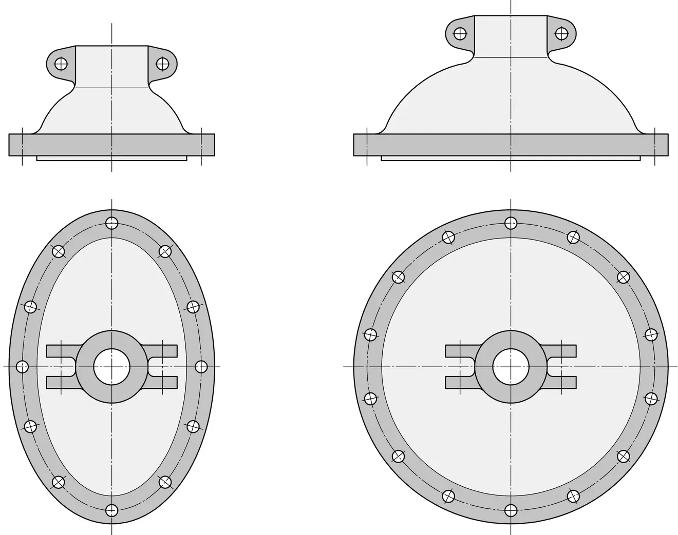 Conception ovale et circulaire